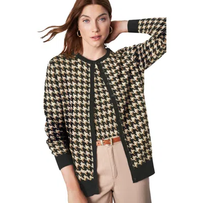 Jessica London Fine Gauge Button-front Cardigan In Black