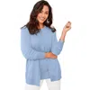 Jessica London Fine Gauge Cardigan In Blue