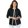 Jessica London Fine Gauge Cardigan In Black