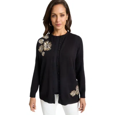 Jessica London Fine Gauge Cardigan In Black