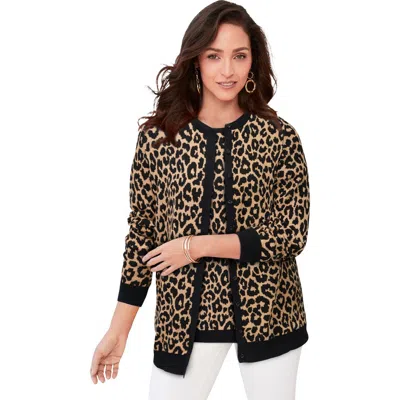 Jessica London Fine Gauge Cardigan In Black