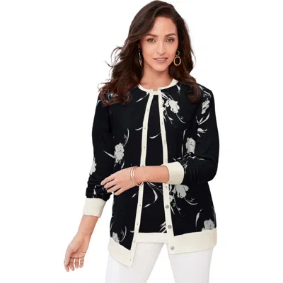 Jessica London Fine Gauge Cardigan In Black