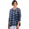 Jessica London Fine Gauge Cardigan In Blue