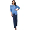 Jessica London Fine Gauge Cardigan In Blue