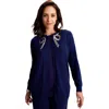 Jessica London Fine Gauge Cardigan In Blue