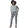 Jessica London Fine Gauge Cardigan In Gray