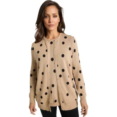 Jessica London Fine Gauge Cardigan In Neutral