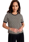 Jessica London Fine Gauge Crewneck Knit Shell In Multi