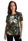 Jessica London Fine Gauge Crewneck Shell In Green