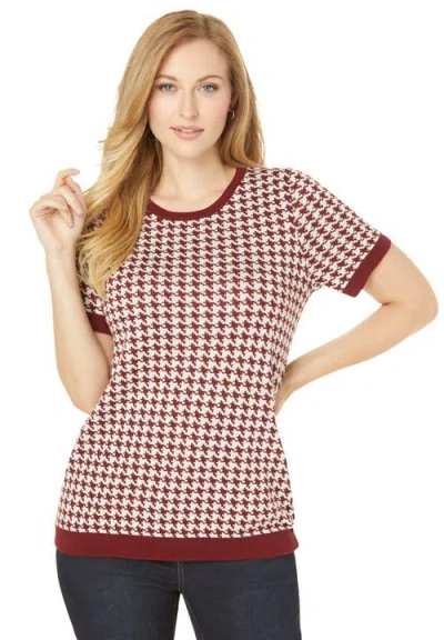 Jessica London Fine Gauge Crewneck Shell In Multi