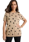 Jessica London Fine Gauge Crewneck Shell In Neutral