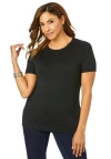 Jessica London Fine Gauge Crewneck Shell In Purple