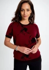Jessica London Fine Gauge Crewneck Shell In Red