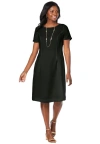 Jessica London Fit & Flare Dress In Black