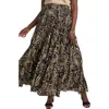 Jessica London Flowing Crinkled Maxi Skirt In Black