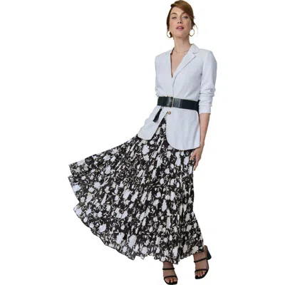 Jessica London Flowing Crinkled Maxi Skirt In Black