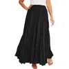 Jessica London Flowing Crinkled Maxi Skirt In Black