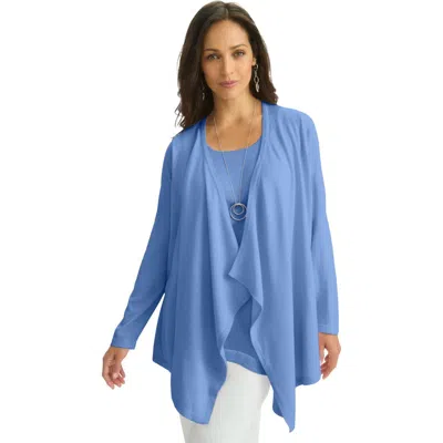 Jessica London Flyaway Cardigan In Blue