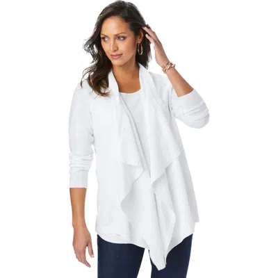 Jessica London Flyaway Cardigan In White