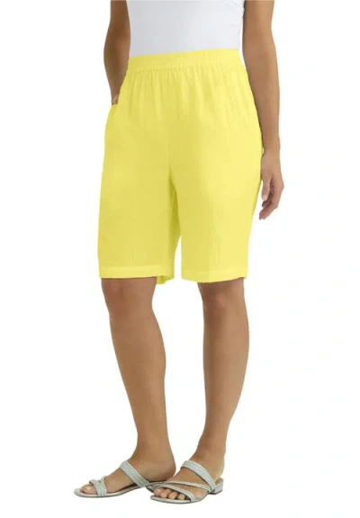 Jessica London Gauze Short In Yellow