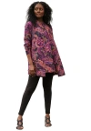Jessica London Georgette Button Front Tunic In Multi