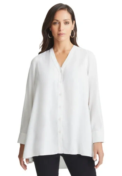 Jessica London Georgette High Low Tunic In White