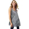 Jessica London Georgette Tunic Tank In Animal Print