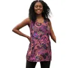 Jessica London Georgette Tunic Tank In Multi