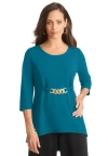 Jessica London High Low Buckle Tunic In Blue