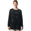 Jessica London Holiday Motif Pullover In Black