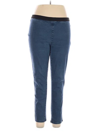 Pre-owned Jessica London Jeggings In Blue