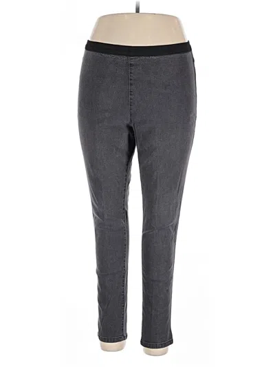 Pre-owned Jessica London Jeggings In Gray