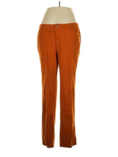 Pre-owned Jessica London Jeggings In Orange