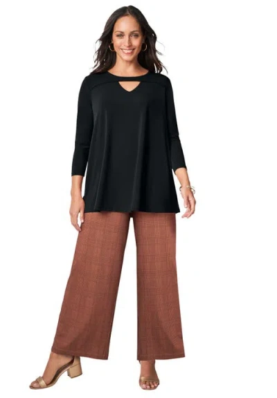Jessica London Keyhole Tunic In Black