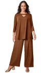 Jessica London Keyhole Tunic In Brown