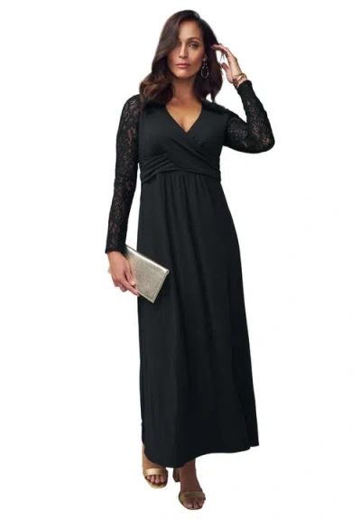 Jessica London Lace Sweetheart Dress In Black