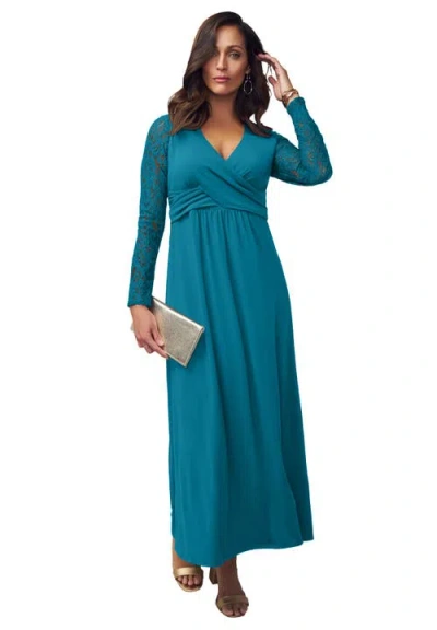 Jessica London Lace Sweetheart Dress In Blue