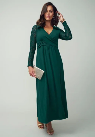 Jessica London Lace Sweetheart Dress In Green