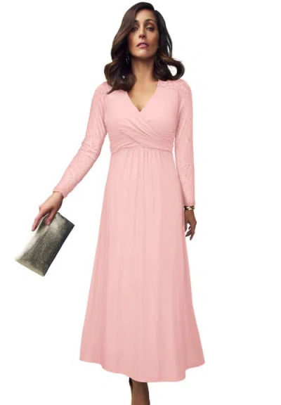 Jessica London Lace Sweetheart Dress In Pink