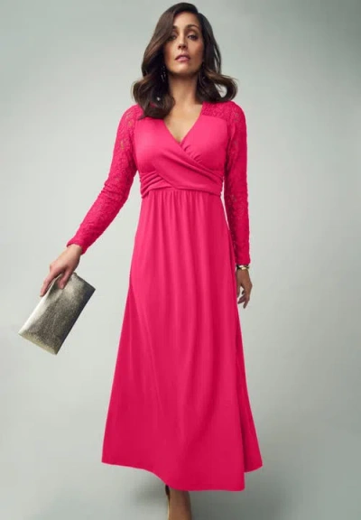 Jessica London Lace Sweetheart Dress In Pink