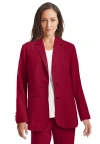 Jessica London Linen Blazer In Purple