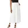 Jessica London Linen Maxi Skirt In White