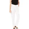 Jessica London Linen Pleat-front Pant In White