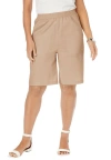 Jessica London Linen Short In Neutral