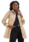 Jessica London Long Denim Jacket In Neutral