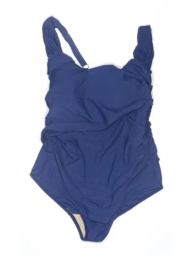 Pre-owned Jessica London One Piece Swimsuit In Blue