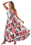 Jessica London Petite Georgette Flyaway Maxi Dress In White