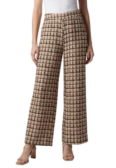 Jessica London Petite Stretch Knit Wide Leg Pant In Neutral