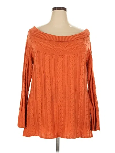 Pre-owned Jessica London Pullover Sweater In Orange