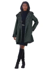 Jessica London Reversible A-line Raincoat In Gray